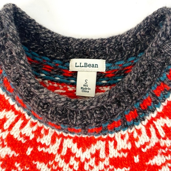 VINTAGE LL Bean Wool Crewneck Pullover S - Picture 4 of 8
